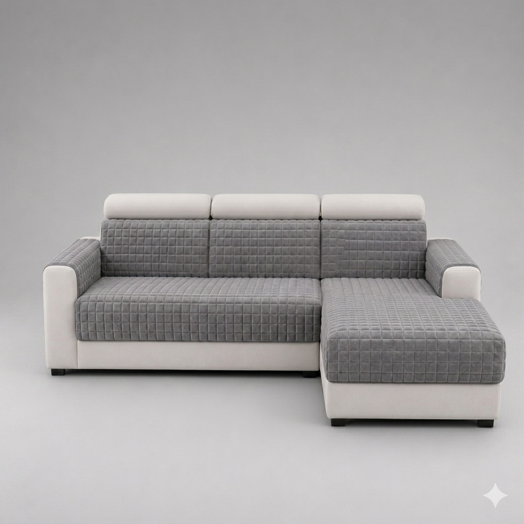 Capa de Sofá Plush Luxo –  Confortável e Antiderrapante
