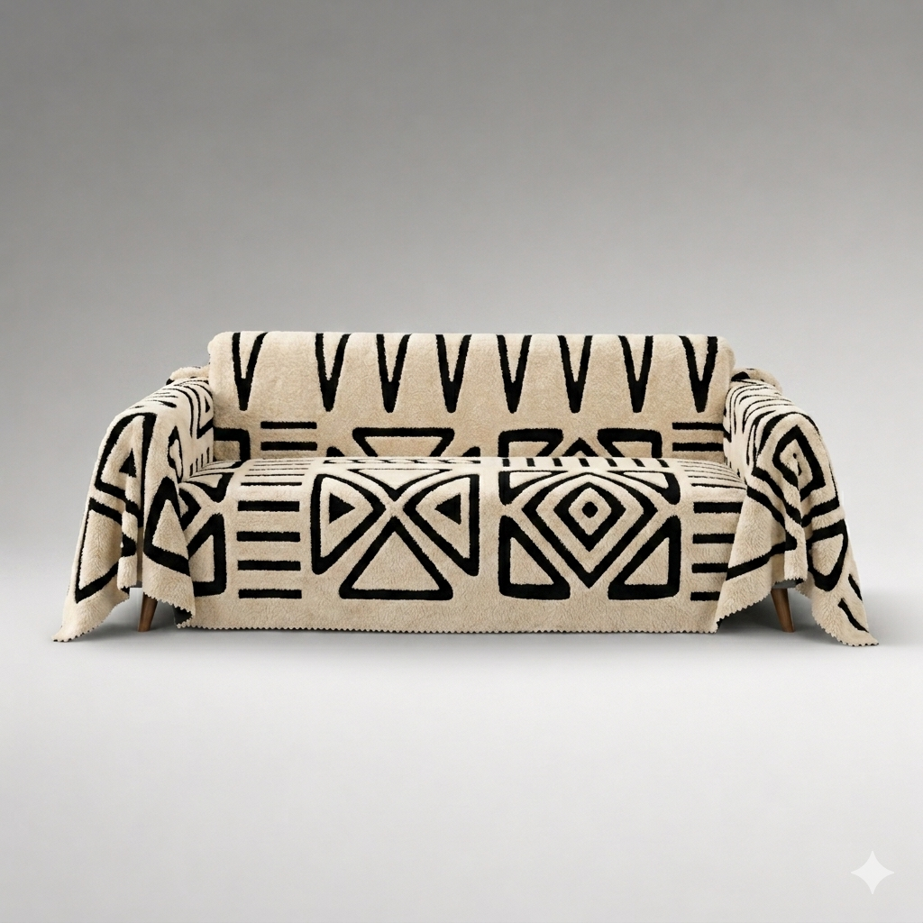 Capa de Sofá Boho Luxo – Toque Macio, Antiderrapante e Ideal para Pets