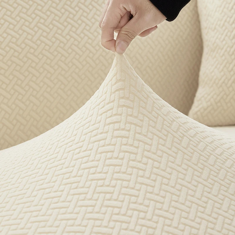 Capa de Sofá Elástica Premium em Jacquard Lavável e Antiderrapante