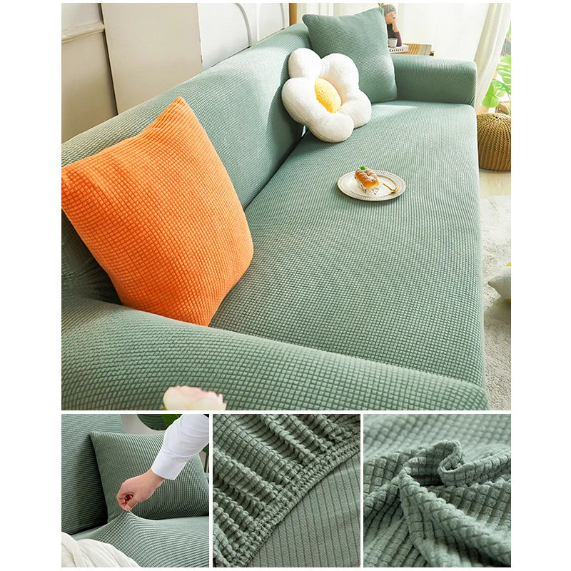 Capa de Sofá em Jacquard Elástico – Proteção Premium para sofás modulares e de canto
