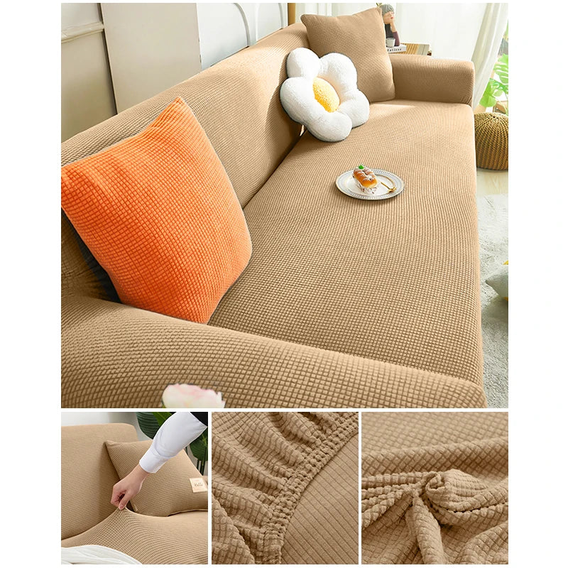 Capa de Sofá em Jacquard Elástico – Proteção Premium para sofás modulares e de canto